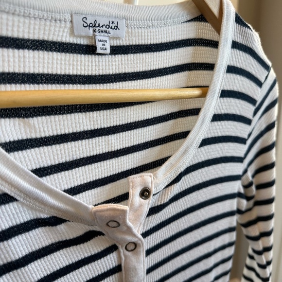 Splendid striped textured henley X-Small - Picture 3 of 3